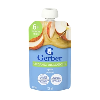 Nestlé Gerber Purée biologique Pomme, aliment pour bébés 128 ml, 1,48 $/100ml