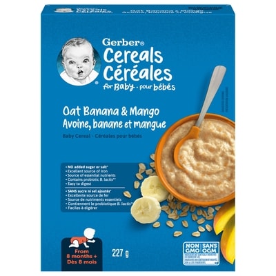Nestlé Gerber Stage 3 Oat Banana Mango Baby Cereal 227 g, $2.64/100g