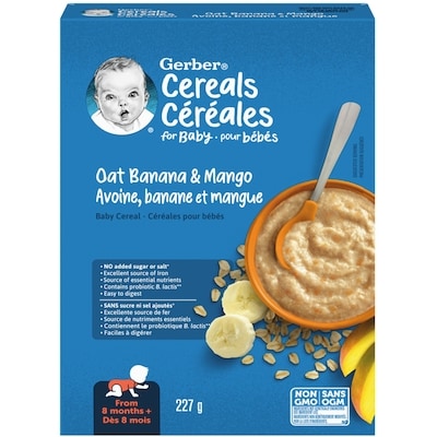 Nestlé Gerber Stage 3 Oat Banana Mango Baby Cereal 227 g, $1.98/100g