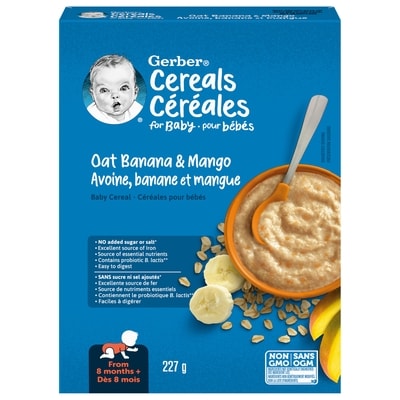 Nestlé Gerber Stage 3 Oat Banana Mango Baby Cereal 227 g, $2.42/100g
