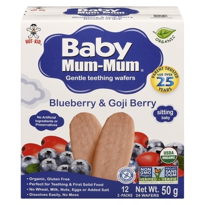 Hot Kid Rice Rusks, Blueberry & Goji 50 g, $6.98/100g