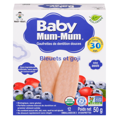 Hot Kid Biscottes pour bébé au riz, bleuets et baies de Goji 50 g, 7,58 $/100g