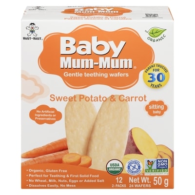 Hot Kid Mum-Mum Rice Rusks, Sweet Potato & Carrot 50 g, $5.98/100g