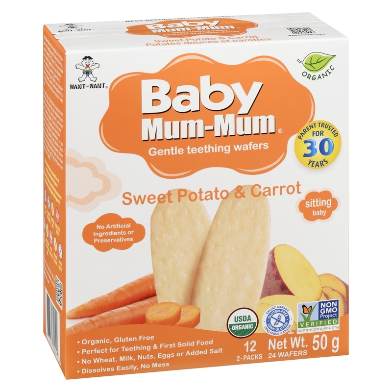 Mum-Mum Rice Rusks, Sweet Potato & Carrot