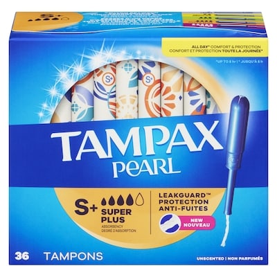 Tampax Tampons Pearl, Super Plus, non parfumés 36 ea, 0,33 $/1ch