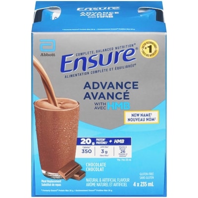 Ensure Advance, Meal Replacement Shakes, Chocolate 4x235.0 ml, $1.54/100ml