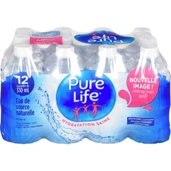 Pure Life Eau de source naturelle  12x330.0 ml, 0,10 $/100ml