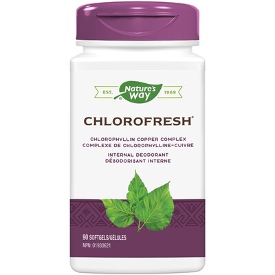 Nature’s Way Gélules chlorofresh 90 ea, 0,29 $/1ch