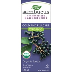 Sambucus, Cold and Flu Care Standardized Elderberry Organic 120ml Syrup