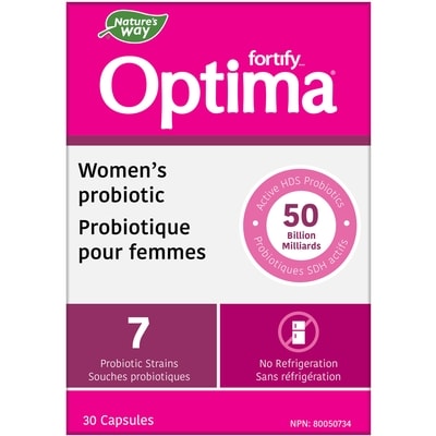 Nature’s Way Probiotiques Primadophilus Optima pour femmes, 50 milliards, capsules 30 ea, 1,10 $/1ch