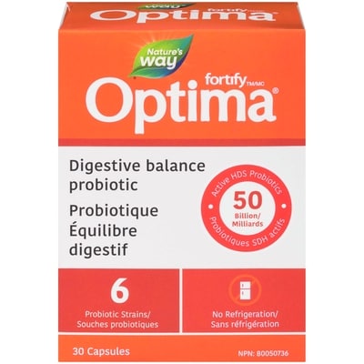 Nature's Way Fortify Optima, Digestive Balance Probiotic 30 count 30 ea, $1.10/1ea