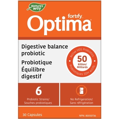 Nature’s Way Probiotiques Primadophilus Optima, 50 milliards, capsules 30 ea, 1,10 $/1ch