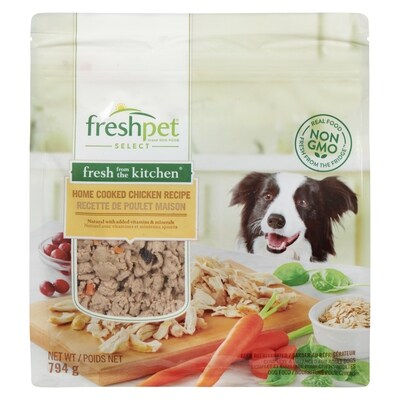 Nourriture pour chien FreshPet Select recette de poulet cuit maison