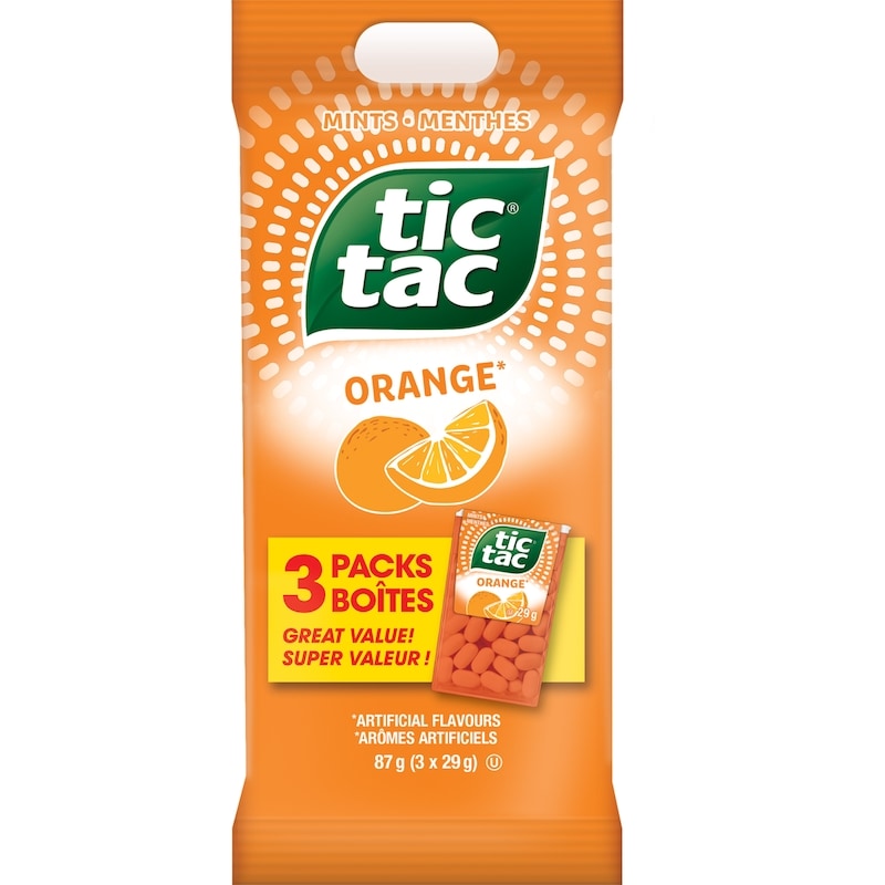 Mints, Orange, 3 Singles Count Candy Mint Sleeve, Mint Candy