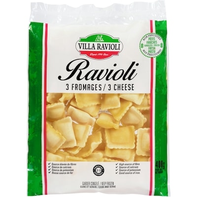 Villas 3 Cheese Ravioli 400 g, $1.30/100g