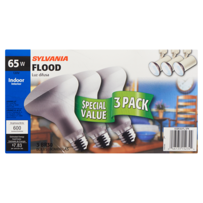 Sylvania Incandescent Reflector Flood Light, 65W 1 ea, $16.00/1ea