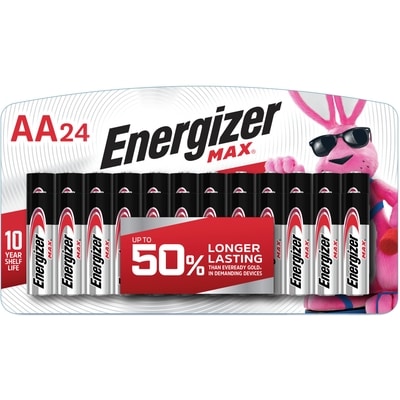 Energizer Piles alcalines AA MAX, emballage de 24 1 ea, 0,50 $/1ch