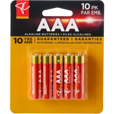 President's Choice Alkaline Batteries AAA10 1 ea, $1.00/1ea