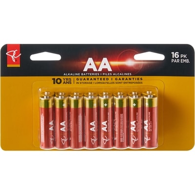 President's Choice Alkaline Batteries AA16 1 ea, $0.75/1ea