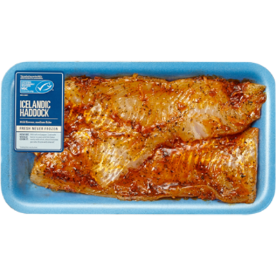 null Filets d’aiglefin marinés, barquette 31,94 $/1kg 14,49 $/1lb