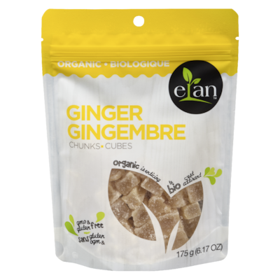 Elan Morceaux de gingembre biologique 175 g, 3,15 $/100g