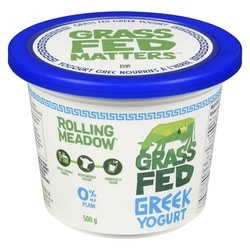 Rolling Meadow Greek Yogurt 0% M.F. Plain 500 g, $1.50/100g