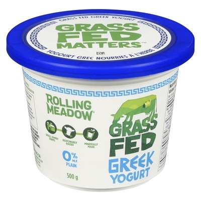 Rolling Meadow Greek Yogurt 0% M.F. Plain 500 g, $1.10/100g