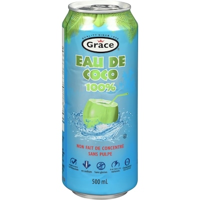 Grace Eau de Coco 100% Pure 500 ml, 0,40 $/100ml