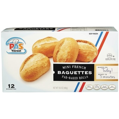 null Mini French Baguettes Partially Baked 480 g, $2.60/100g