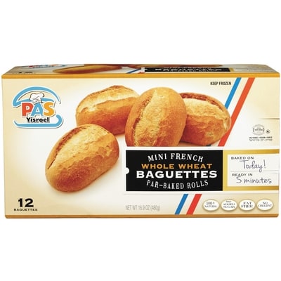 null Mini French Baguettes Whole Wheat Partially Baked 480 g, $2.60/100g