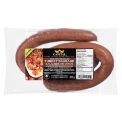 Capital Packers Smoked Turkey Sausage 600 g, $2.33/100g