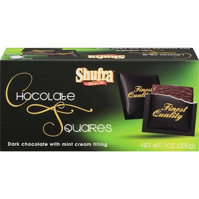 Shufra Chocolate Squares, Mint 198 g, $5.30/100g