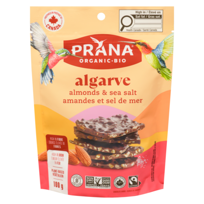 Prana Biologique Algarve Collation Écorces de Chocolat Amandes et Sel de Mer 100 g, 4,99 $/100g