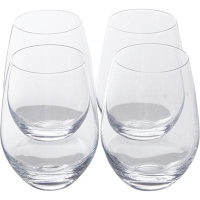 Ensemble de verres à vin blanc sans pied , 4 verres