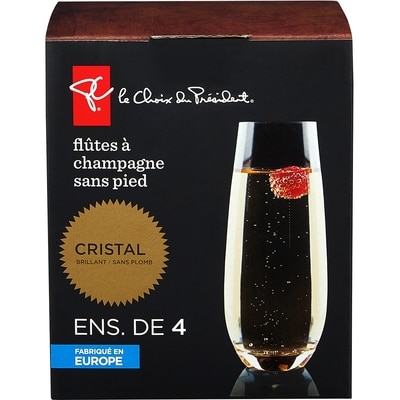 le Choix du Président Flûte À Champagne Sans Pied 1 ea, 24,00 $/1ch