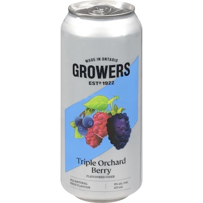 Growers Flavoured Cider Triple Orchard Berry (ID required at pick-up) 473 ml, $0.81/100ml
