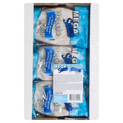 Mega Snacks Bun, Honey Iced, case 1.28 kg, $1.17/100g
