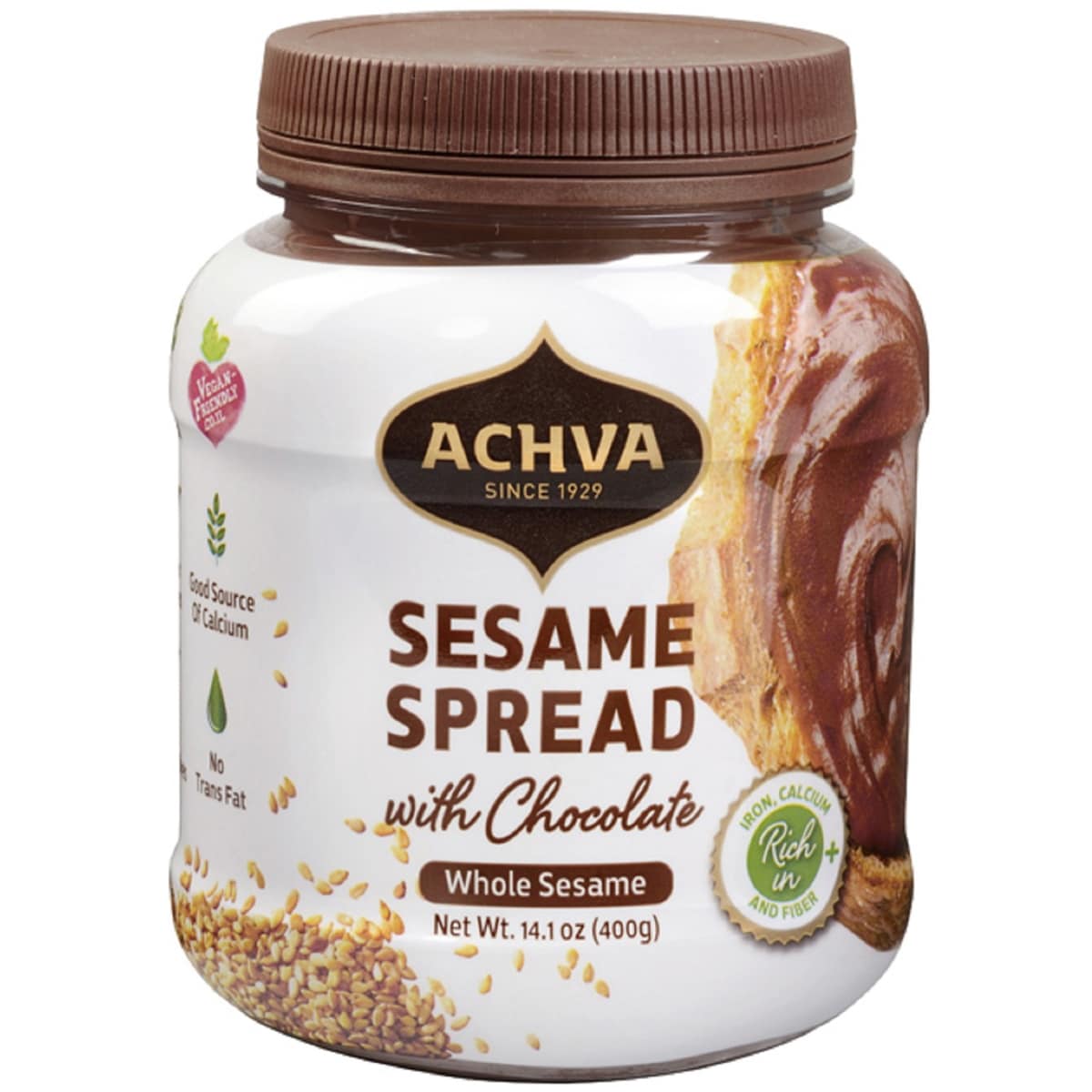 Achva Sesame Spread with Chocolate 400 g, $1.50/100g