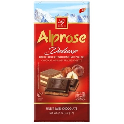 Alprose Barre de chocolat noir de luxe casher 100 g, 4,99 $/100g