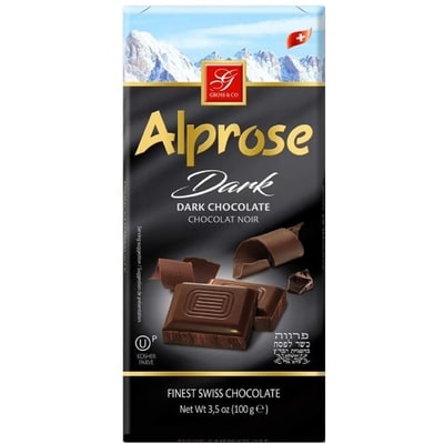 Alprose Kosher Chocolate Bar, Dark Chocolate 100 g, $4.99/100g