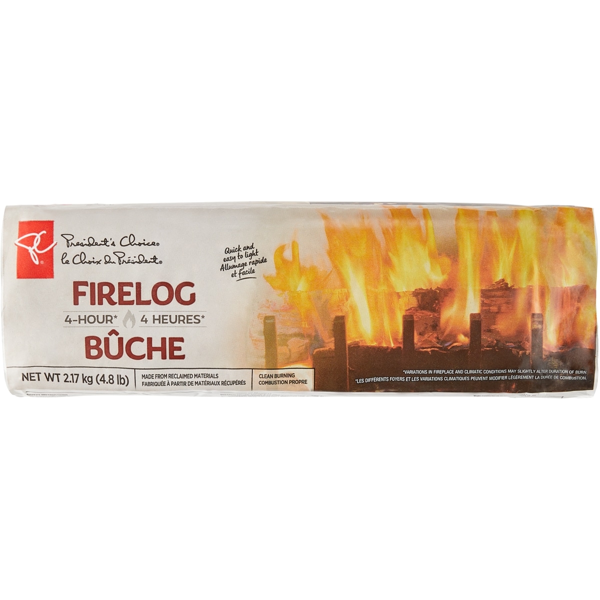 President's Choice 4 Hour Firelogs 6x1.0 ea, $4.67/1ea