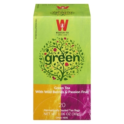 Wissotzky Kosher Green Tea, Wildberry & Passion Fruit 30 g, $16.63/100g