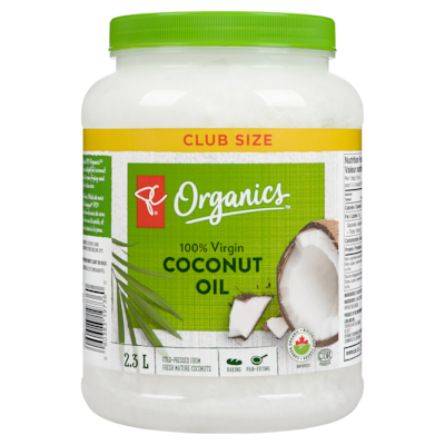 PC Organics Organic Coconut Oil, Large 2.3 l, $1.74/100ml