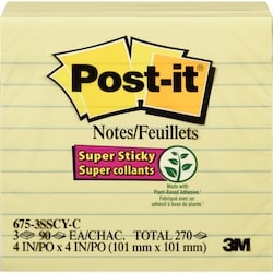 Post it Super Sticky Sticky Notes 1 ea, $9.00/1ea