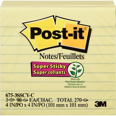 Post it Super Sticky Sticky Notes 1 ea, $9.00/1ea