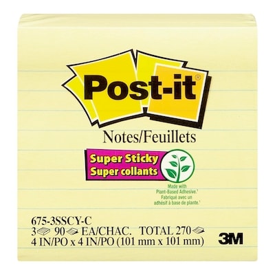 Post-it Feuillets adhésifs 1 ea, 9,00 $/1ch