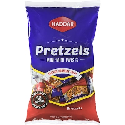 Haddar Mini bretzels casher 420 g, 2,38 $/100g