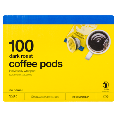 No Name Dark Roast Coffee Pods Club Size 1 ea, $0.40/1ea