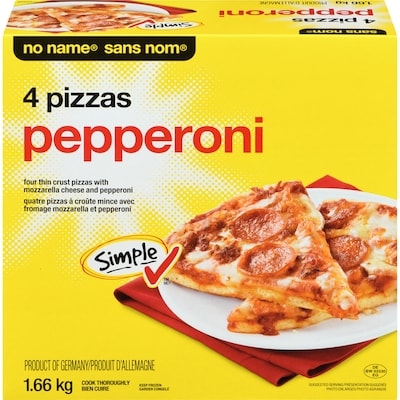 No Name Pepperoni Pizzas 1660 g, $0.78/100g