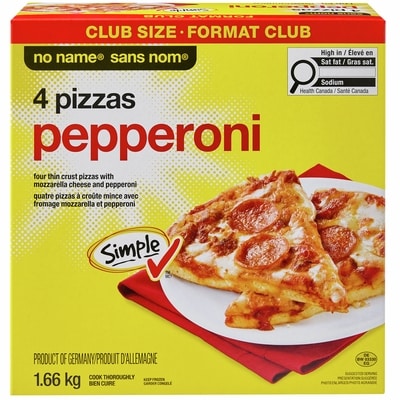 No Name Pepperoni Pizzas 1660 g, $0.81/100g